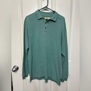 Tommy Bahama Polo Shirt Saturday Night Glaze Blue 72% Silk (Runs Big) Size Med